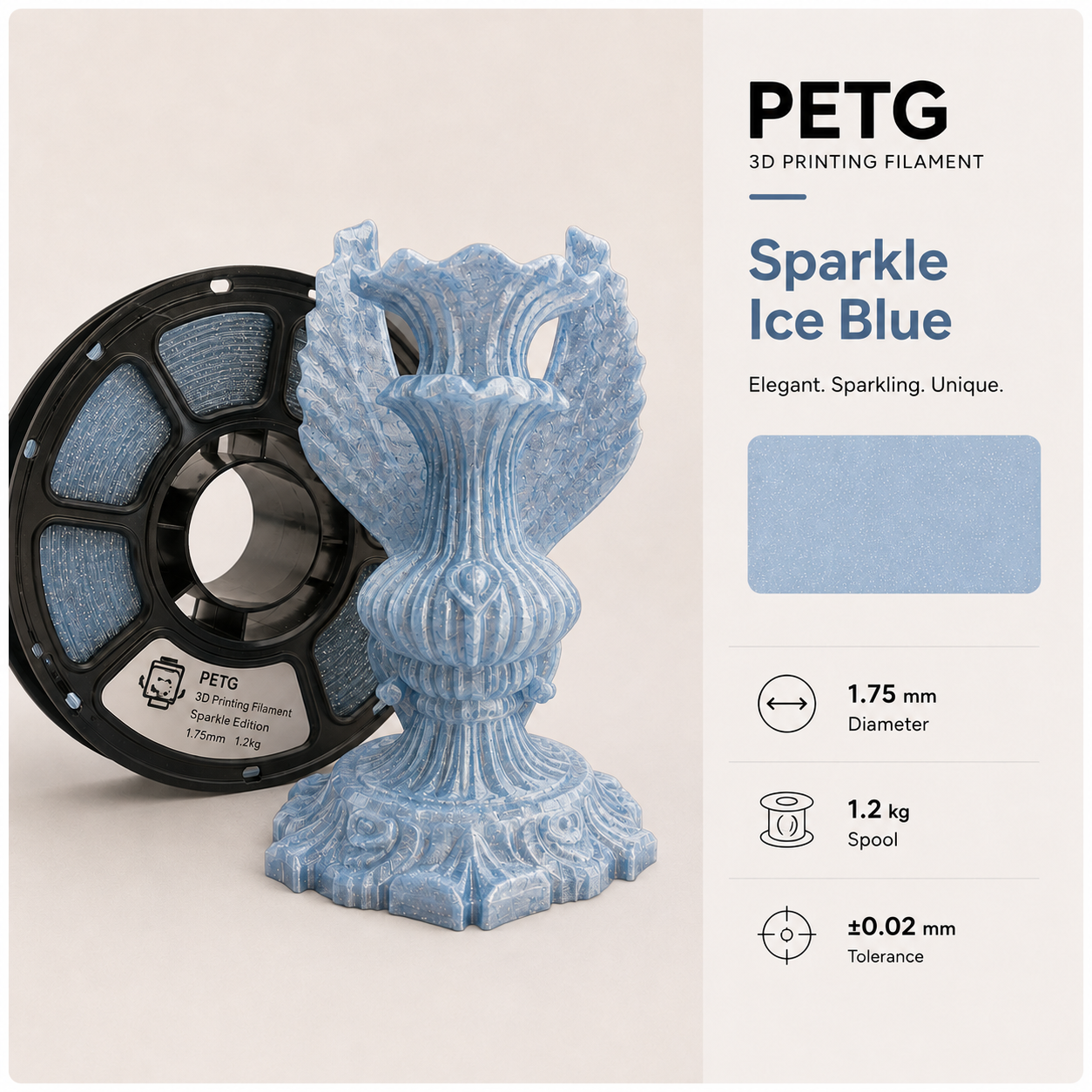 ChatGPT_Image_Aug_30_2026_01_19_09_PM.png Premium PETG 3D Filament 1.75mm - Glitter Finish (1KG) - Image 3