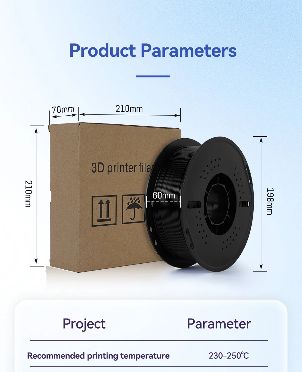 S26bcc66f427b4176bd92f0fefcc9e292D.webp KingRoon 5KG 10KG PLA PETG Filament 1.75mm 3D Printer Plastic No Bubble Spool 3D Printing Materials for 3D Printers - Image 43