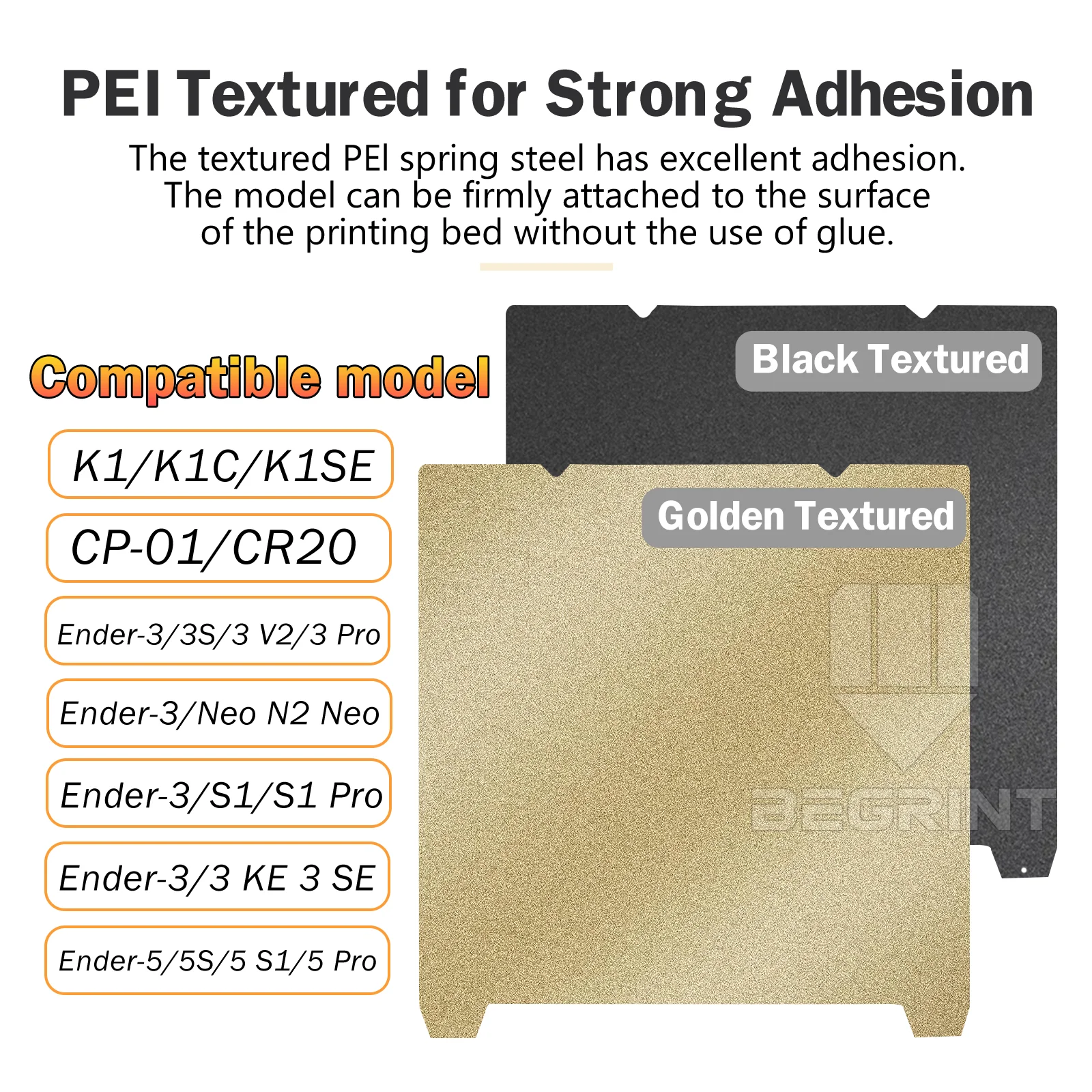 S27d9afec64a74bd1bab6fd916d50d4c8y.webp PEI Magnetic SHEET For Creality K1 PEI Build Plate K1C Bed Creality k1 Build Plate 235mmx235mm Ender 3 v3/ Ender 5 S1 pro hotbed - Image 2