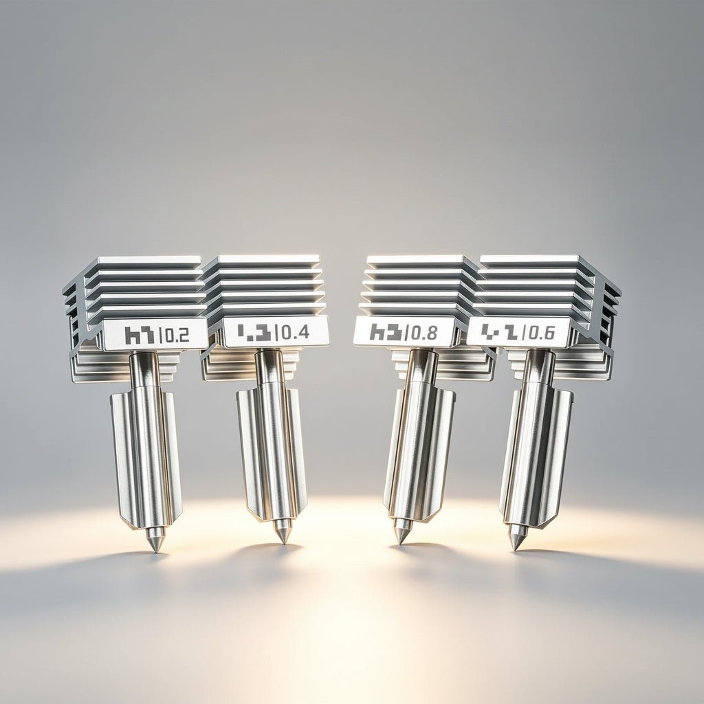 S3ccb2db62f434c34a7c9351aefb0767dM.jpg Bambu Lab P2S/X2D Quick-Swap All-Metal Hotend Nozzle | 0.4mm Hardened Steel