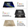 S648a4bc4fdc244d6ae21e51e241a19ebC.webp Double-Sided Textured PEI & PET Build Plate | For Bambu Lab (257x257mm)