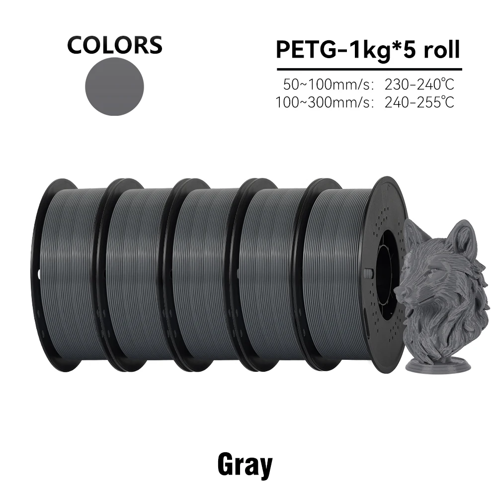 S66f031f59e6745ecbc59591d6344aee40.webp KingRoon 5KG 10KG PLA PETG Filament 1.75mm 3D Printer Plastic No Bubble Spool 3D Printing Materials for 3D Printers - Image 27