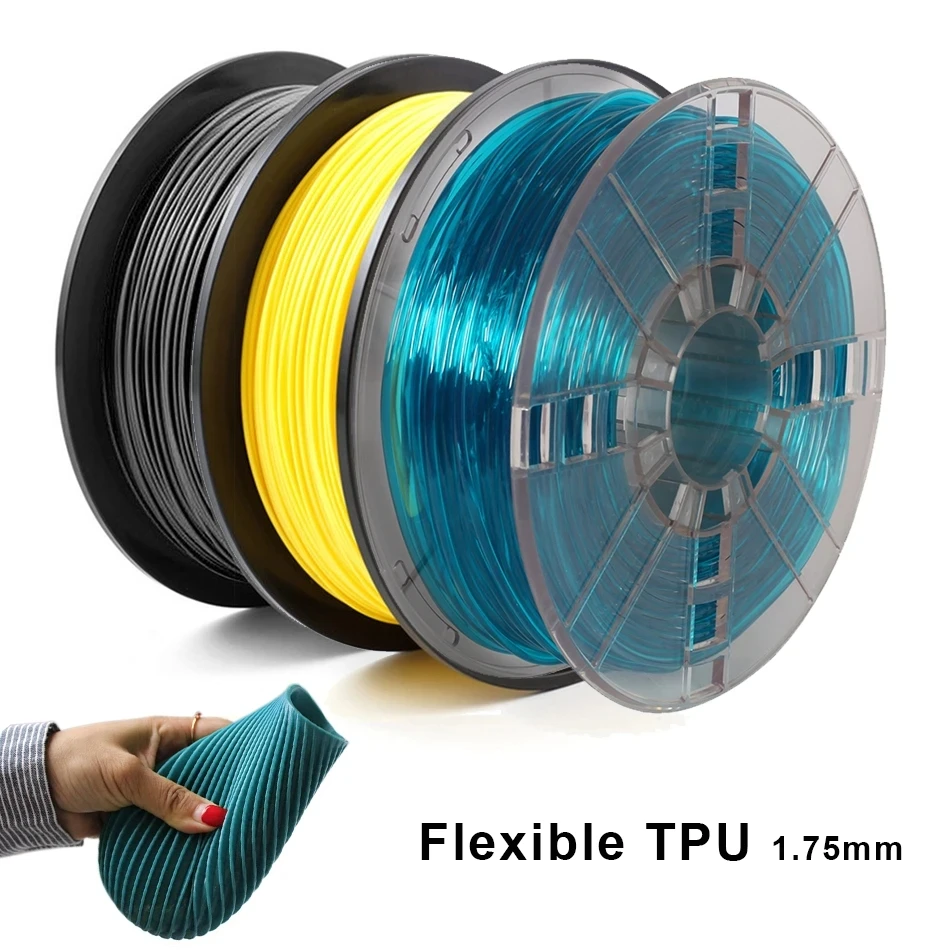 S6d726d18be524c11a21a9c6438bbbdfeL.webp 95A TPU Flexible Filament 1.75mm 1kg 500g 250g 3D Printer Material Clear Filament Rainbow Color Change TPU Glow in The Dark Blue - Image 61