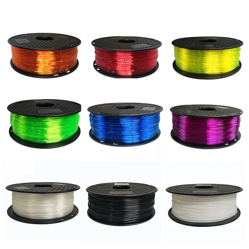 S7314bb508b54494a8933e467f59806363.webp 95A TPU Flexible Filament 1.75mm 1kg 500g 250g 3D Printer Material Clear Filament Rainbow Color Change TPU Glow in The Dark Blue - Image 67