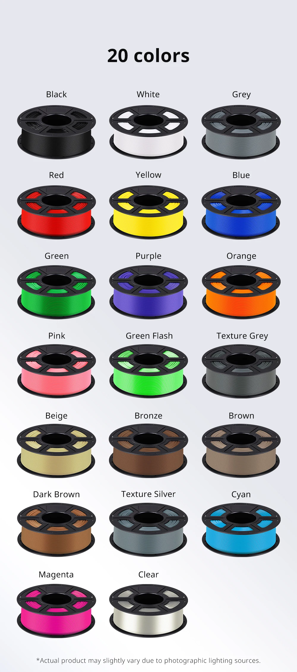 S74c7f01d7ba24a818fc002c0b0f4b190Q.webp ANYCUBIC PLA Filament 1KG 1.75mm for FDM 3D Printer Kobra Series Milti-Colors Optional Plastic Consumables Material for Printing - Image 46
