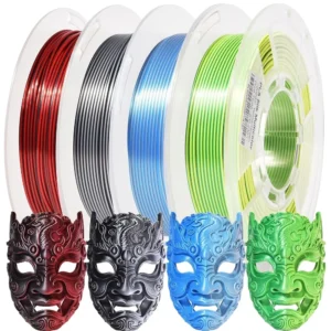 Dual Color Filament Silk PLA 1.75mm 1kg/500g/250g 3D Printer Materials Two Colors Filament PLA Red Black Green Gold Multi-pack