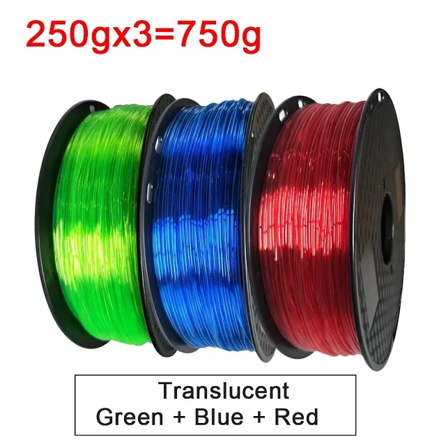 S7c7cb94638d74a558695499eb5385b71Z.webp 95A TPU Flexible Filament 1.75mm 1kg 500g 250g 3D Printer Material Clear Filament Rainbow Color Change TPU Glow in The Dark Blue - Image 59