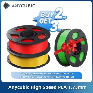 ANYCUBIC Filament High Speed PLA 1KG/Roll 1.75mm Plastic PLA 3D Printer Rubber Consumables Material for KOBRA S1C Series