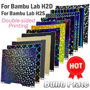 For Bambu Lab H2d Build Plate Bambulab Smooth H2S Build Plate 350x320 Hiqh Quality For Bambu Lab H2D Accessories Spare Parts