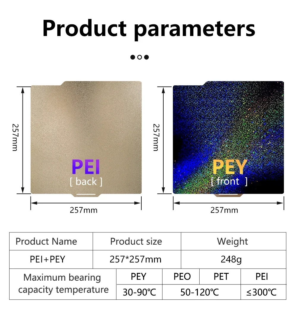 Saef52cca99984df8a5d1d8558ff890dei.webp Double-Sided Textured PEI Plate for Bambu Lab P2S A1/P1/X1,High Success Rate Easy Release PET Build Surface For Bambulab P1P X1C - Image 26