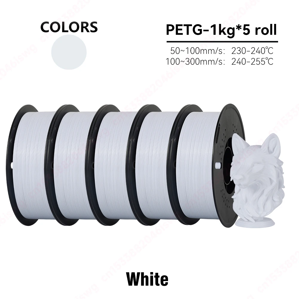 Sb5fd33a7fb454940bda4f69114716a8fa.webp KingRoon 5KG 10KG PLA PETG Filament 1.75mm 3D Printer Plastic No Bubble Spool 3D Printing Materials for 3D Printers - Image 25