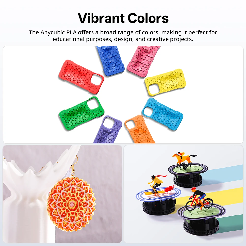Sdbd8fe2b06b64ea0ab5bc205382c863fx.webp ANYCUBIC PLA Filament 1KG 1.75mm for FDM 3D Printer Kobra Series Milti-Colors Optional Plastic Consumables Material for Printing - Image 3