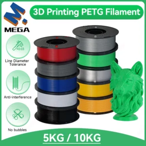 Accessories KINGROON 5/10KG PETG 3D Printer Filament 1.75mm +/- 0.03mm 3D Printing Filament Neatly Wound Filament Vacuum Packing Fast Shippi