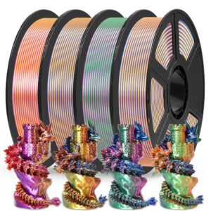 Premium Tricolor Silk PLA Filament 1.75mm | Tri-Color Pearlescent
